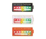 Social Battery Slider Pin, Funny Social Battery Pin for 7 Days, My Social Battery Slider Pins for Work