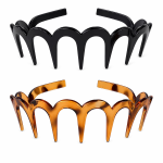 Zigzag Headbands for Women 2 Pack U-Shaped Hair Comb Headbands