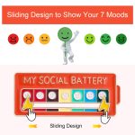 Social Battery Slider Pin, Funny Social Battery Pin for 7 Days, My Social Battery Slider Pins for Work