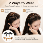 Zigzag Headbands for Women 2 Pack U-Shaped Hair Comb Headbands