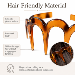 Zigzag Headbands for Women 2 Pack U-Shaped Hair Comb Headbands