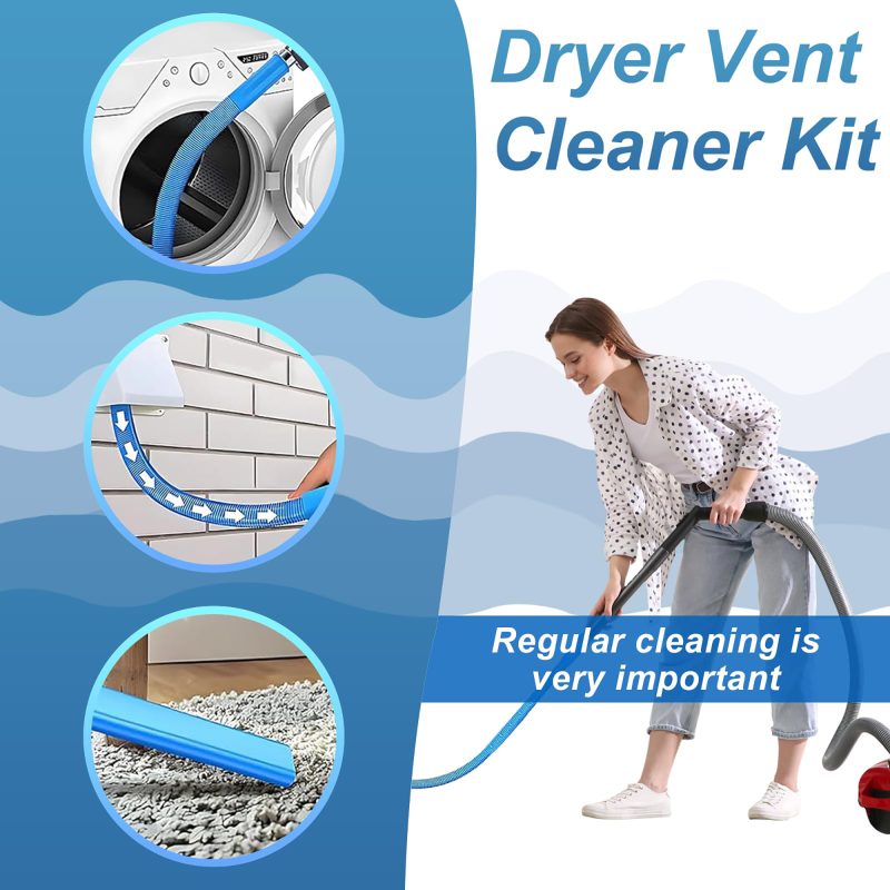 Dryer Vent Cleaner Universal Vacuum Hose Attachment Fits All Vacuums Cleaner