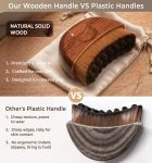 Lymphatic Contour Face Brush, Wooden Face Brush for Lymphatic Drainage