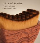 Lymphatic Contour Face Brush, Wooden Face Brush for Lymphatic Drainage