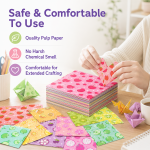 50 Sheets 5.9x5.9 Inches Double-Sided Colored Folding Paper
