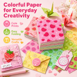 50 Sheets 5.9x5.9 Inches Double-Sided Colored Folding Paper